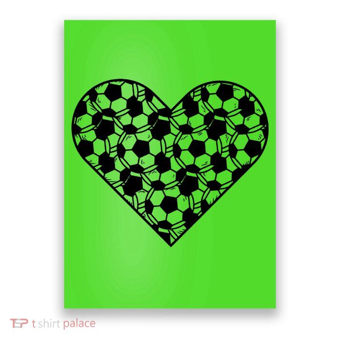 Heart Soccer Lover Poster