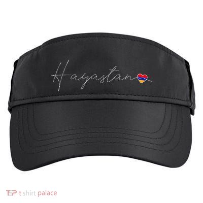 Hayastan Simple Love Armenian Flag Heart On Armenia Adult Drive Performance Visor