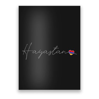 Hayastan Simple Love Armenian Flag Heart On Armenia Poster