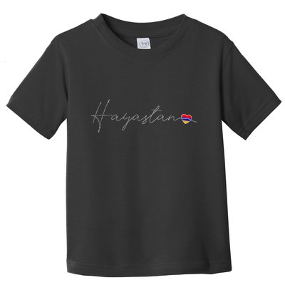 Hayastan Simple Love Armenian Flag Heart On Armenia Toddler T-Shirt