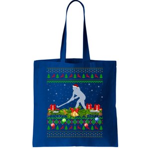 Hockey Sports Lover Xmas Santa Ugly Field Hockey Christmas Funny Gift Tote Bag