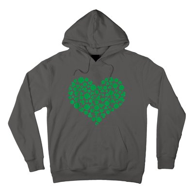 Heart Shamrock Lucky St Patricks Day Hoodie