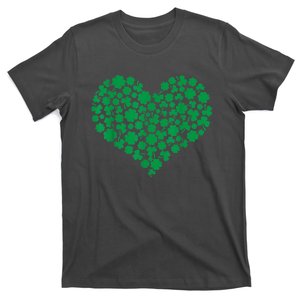 Heart Shamrock Lucky St Patricks Day T-Shirt