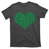 Heart Shamrock Lucky St Patricks Day T-Shirt