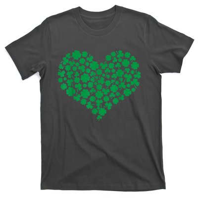 Heart Shamrock Lucky St Patricks Day T-Shirt