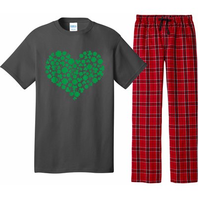 Heart Shamrock Lucky St Patricks Day Pajama Set