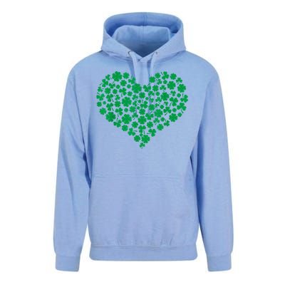 Heart Shamrock Lucky St Patricks Day Unisex Surf Hoodie