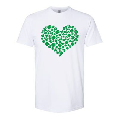 Heart Shamrock Lucky St Patricks Day Softstyle CVC T-Shirt