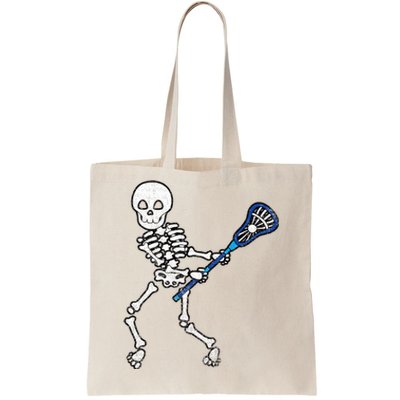 Halloween Skeleton Lacrosse Sport Player Costume Tote Bag