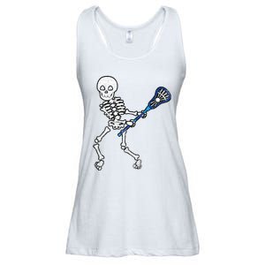 Halloween Skeleton Lacrosse Sport Player Costume Ladies Essential Flowy Tank