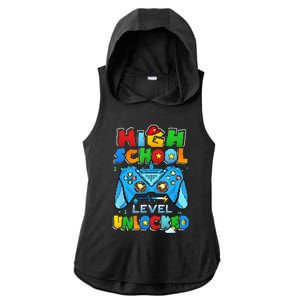 High School Level Unlocked Back To School High School Kid Ladies PosiCharge Tri-Blend Wicking Draft Hoodie Tank