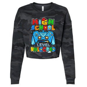 High School Level Unlocked Back To School High School Kid Cropped Pullover Crew