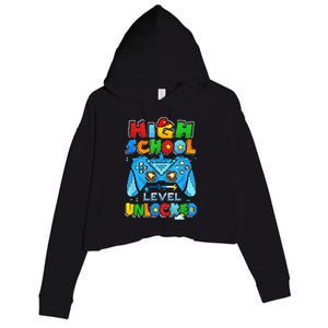 High School Level Unlocked Back To School High School Kid Crop Fleece Hoodie