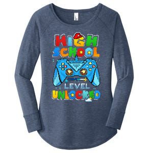 High School Level Unlocked Back To School High School Kid Women's Perfect Tri Tunic Long Sleeve Shirt