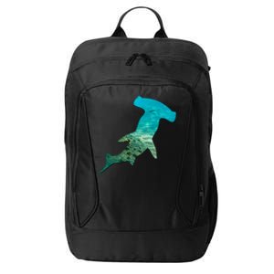 Hammerhead Shark Lovers Silhouette Earth Day And Ocean Week Gift City Backpack