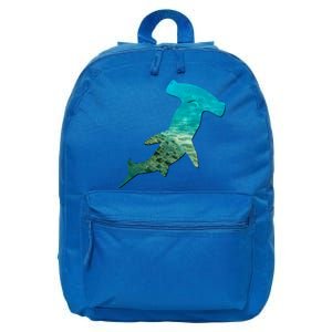 Hammerhead Shark Lovers Silhouette Earth Day And Ocean Week Gift 16 in Basic Backpack