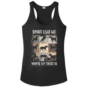 Horse Spirit Lead Me Where My Trust Is Without Borders Ladies PosiCharge Competitor Racerback Tank