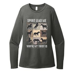 Horse Spirit Lead Me Where My Trust Is Without Borders Womens CVC Long Sleeve Shirt