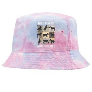 Horse Spirit Lead Me Where My Trust Is Without Borders Tie-Dyed Bucket Hat