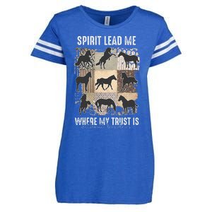 Horse Spirit Lead Me Where My Trust Is Without Borders Enza Ladies Jersey Football T-Shirt