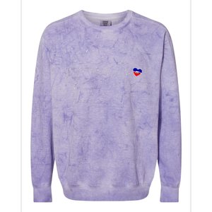 Haiti Simple Love Haitian Flag Heart On Haiti Colorblast Crewneck Sweatshirt