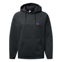 Haiti Simple Love Haitian Flag Heart On Haiti Performance Fleece Hoodie