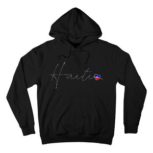 Haiti Simple Love Haitian Flag Heart On Haiti Hoodie