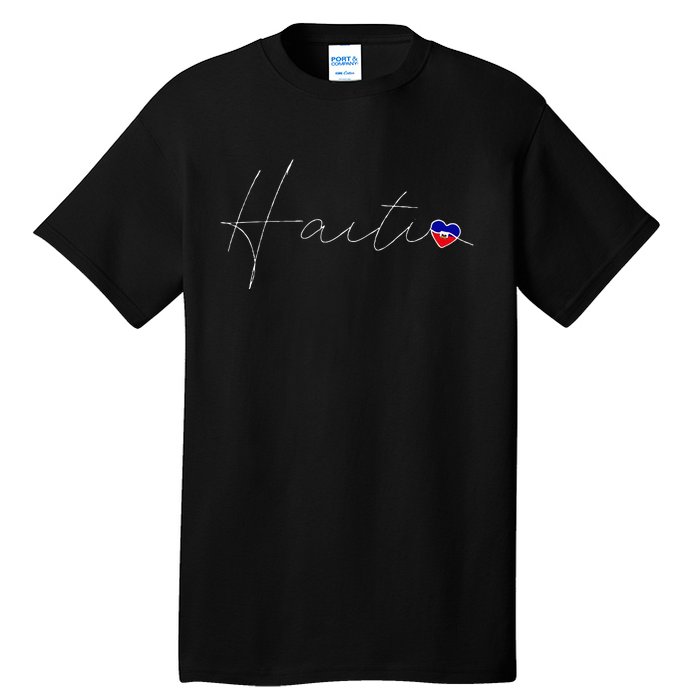 Haiti Simple Love Haitian Flag Heart On Haiti Tall T-Shirt