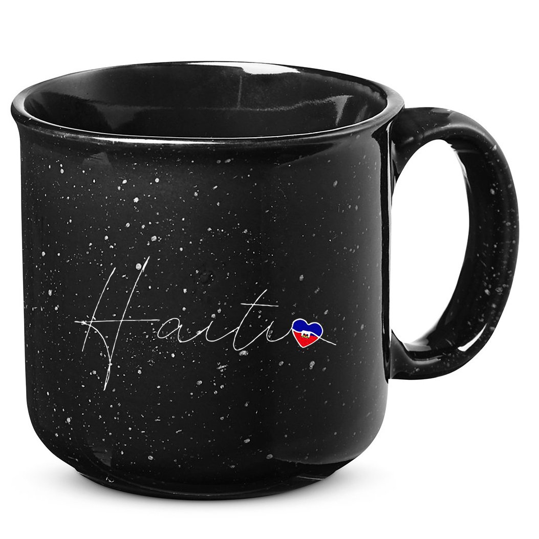Haiti Simple Love Haitian Flag Heart On Haiti 15oz Campfire Ceramic Mug
