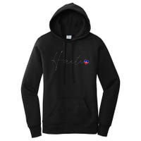 Haiti Simple Love Haitian Flag Heart On Haiti Women's Pullover Hoodie