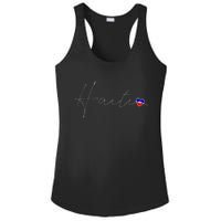 Haiti Simple Love Haitian Flag Heart On Haiti Ladies PosiCharge Competitor Racerback Tank