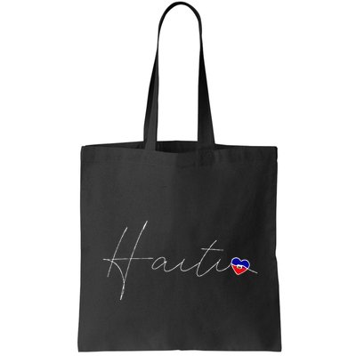 Haiti Simple Love Haitian Flag Heart On Haiti Bag