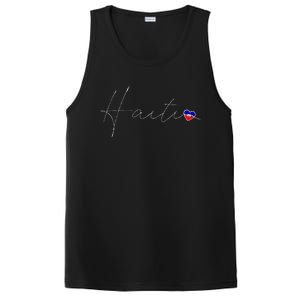 Haiti Simple Love Haitian Flag Heart On Haiti PosiCharge Competitor Tank