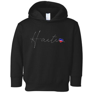 Haiti Simple Love Haitian Flag Heart On Haiti Toddler Hoodie