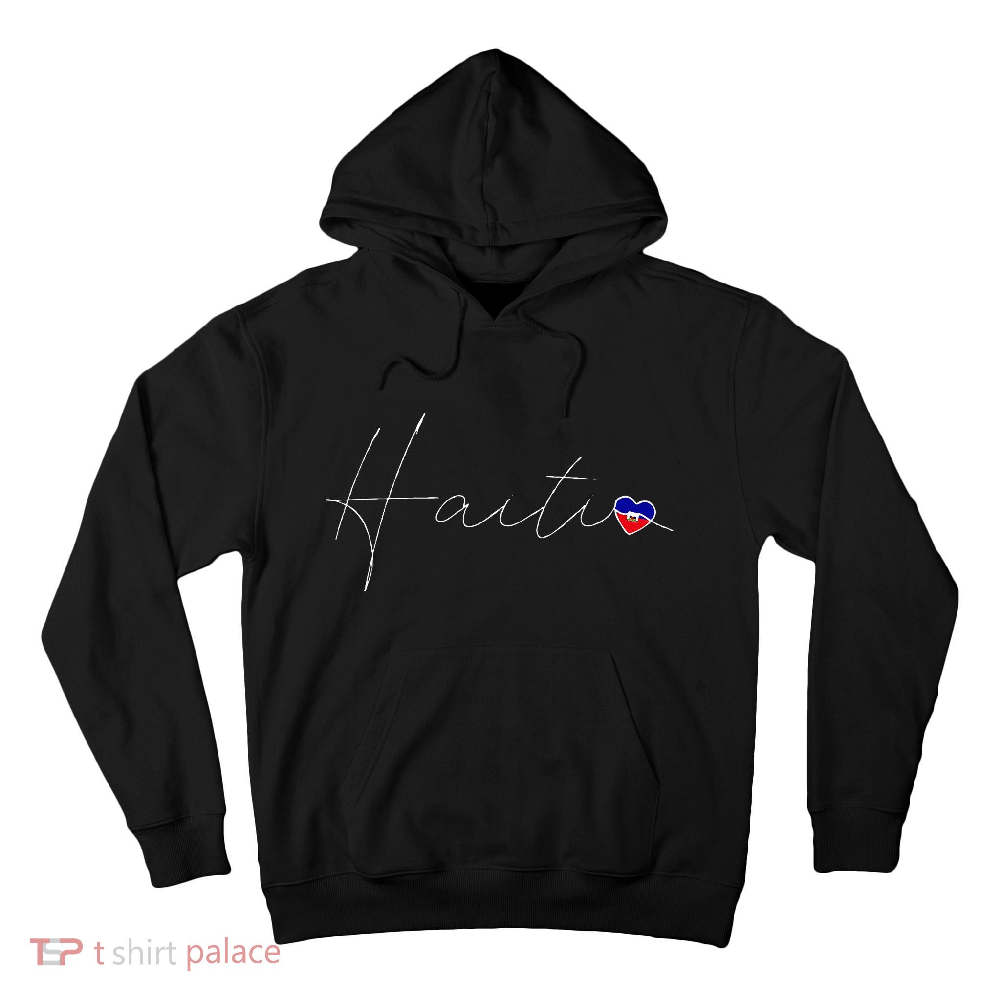 Haiti Simple Love Haitian Flag Heart On Haiti Tall Hoodie