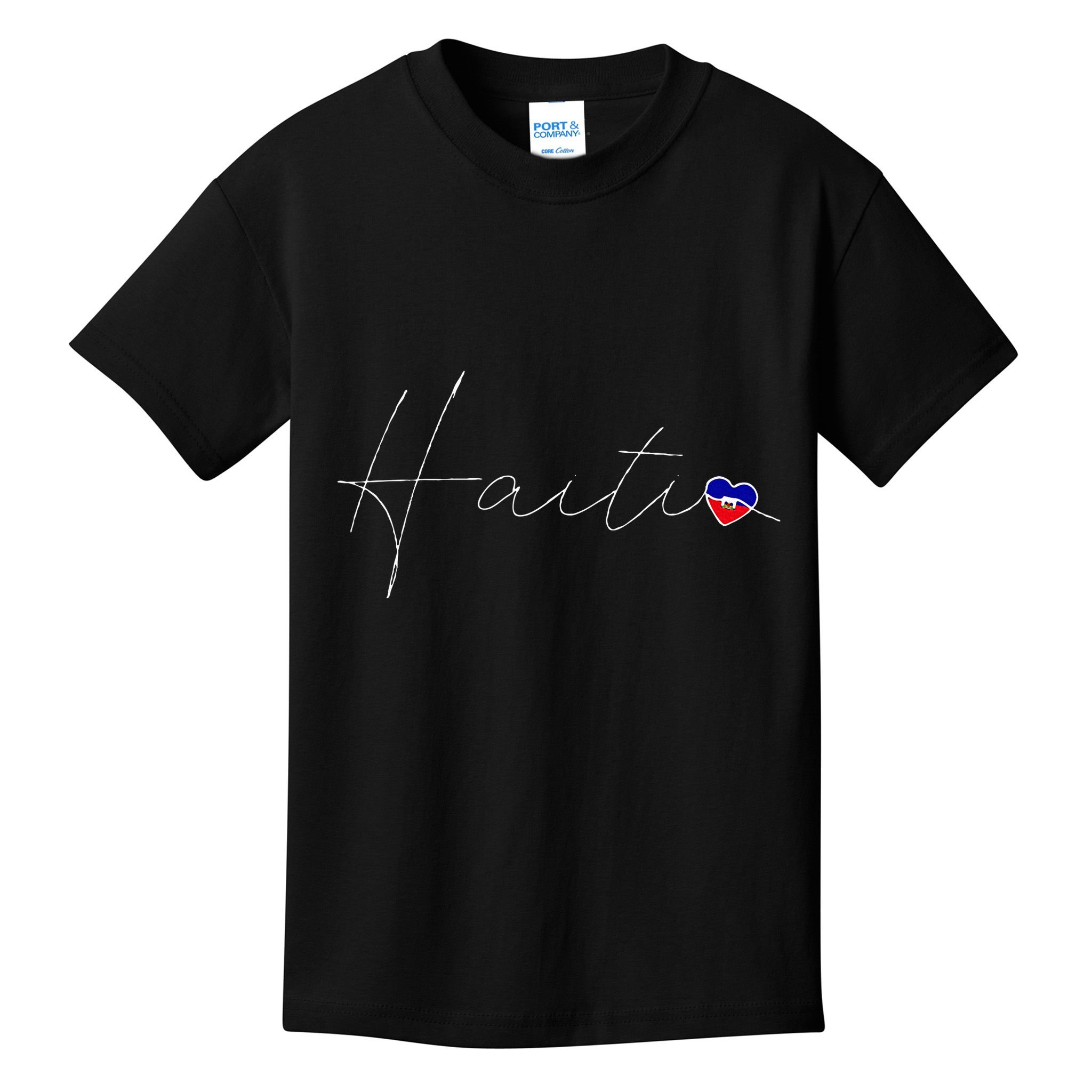 Haiti Simple Love Haitian Flag Heart On Haiti Kids T-Shirt