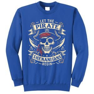 Halloween Skull Let The Pirate Shenanigans Begin Sweatshirt