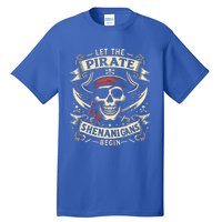 Halloween Skull Let The Pirate Shenanigans Begin Tall T-Shirt