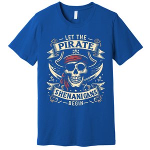 Halloween Skull Let The Pirate Shenanigans Begin Premium T-Shirt