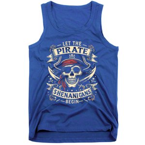 Halloween Skull Let The Pirate Shenanigans Begin Tank Top