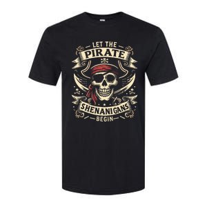 Halloween Skull Let The Pirate Shenanigans Begin Softstyle CVC T-Shirt