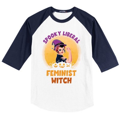 Halloween Spooky Liberal Feminist Witch Pro Choice Feminist Gift Baseball Sleeve Shirt