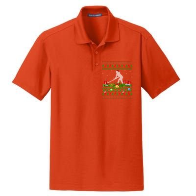 Hockey Sports Lover Xmas Santa Ugly Field Hockey Christmas Gift Dry Zone Grid Polo