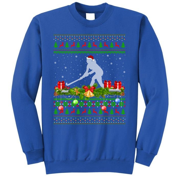 Hockey Sports Lover Xmas Santa Ugly Field Hockey Christmas Gift Sweatshirt