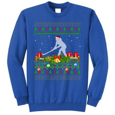 Hockey Sports Lover Xmas Santa Ugly Field Hockey Christmas Gift Tall Sweatshirt