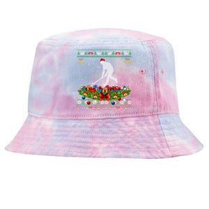 Hockey Sports Lover Xmas Santa Ugly Field Hockey Christmas Gift Tie-Dyed Bucket Hat