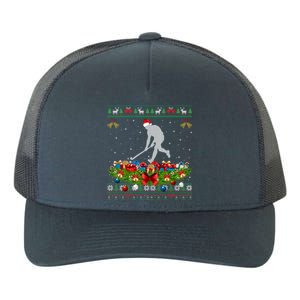 Hockey Sports Lover Xmas Santa Ugly Field Hockey Christmas Gift Yupoong Adult 5-Panel Trucker Hat