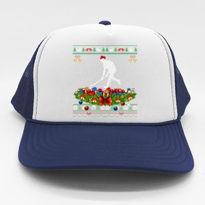 Hockey Sports Lover Xmas Santa Ugly Field Hockey Christmas Gift Trucker Hat