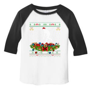 Hockey Sports Lover Xmas Santa Ugly Field Hockey Christmas Gift Toddler Fine Jersey T-Shirt