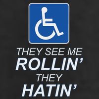 Hey See Me Rollin Hey Hain Funny Wheelchair Graphic Cool Comfort Performance Bucket Hat